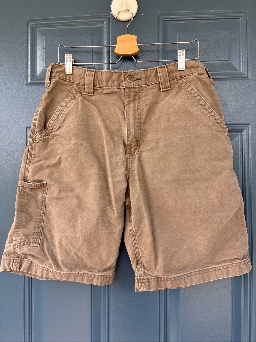 Carhartt B147 LBR Canvas Utility Work Shorts Brown Made in Mexico
Men's Size 34
